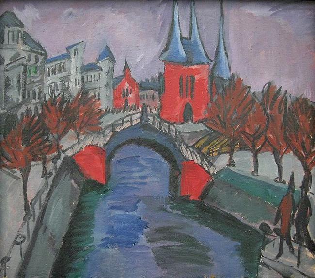 Ernst Ludwig Kirchner Ernst Ludwig Kirchner: Elisabethufer oil painting image